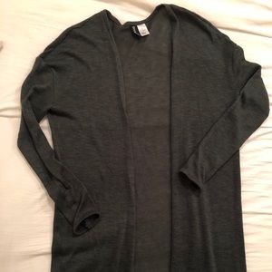 Boho olive green maxi cardigan